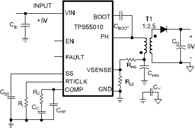 TPS55010 isolated_5V_circuit_lvsav0.gif