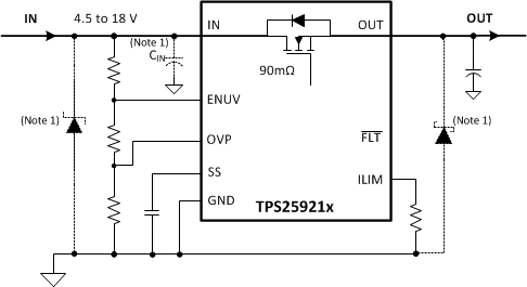 TPS25921A TPS25921L Circuit_Implementation_slvsce1.gif