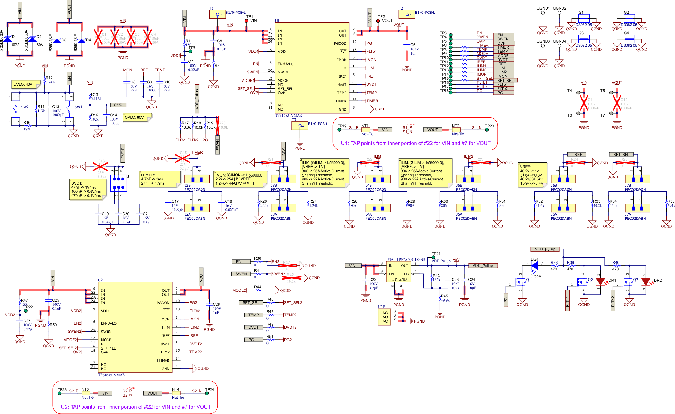 TPS1685EVM TPS1685EVMFuse Evaluation Board
          Schematic