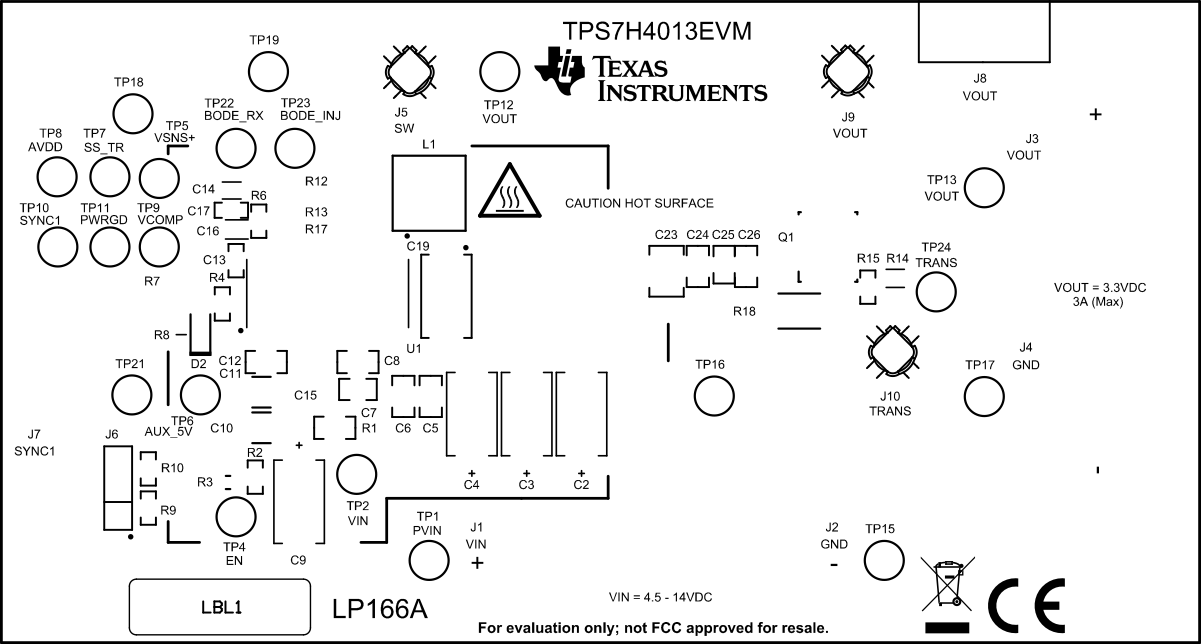 TPS7H4013EVM Top Overlay