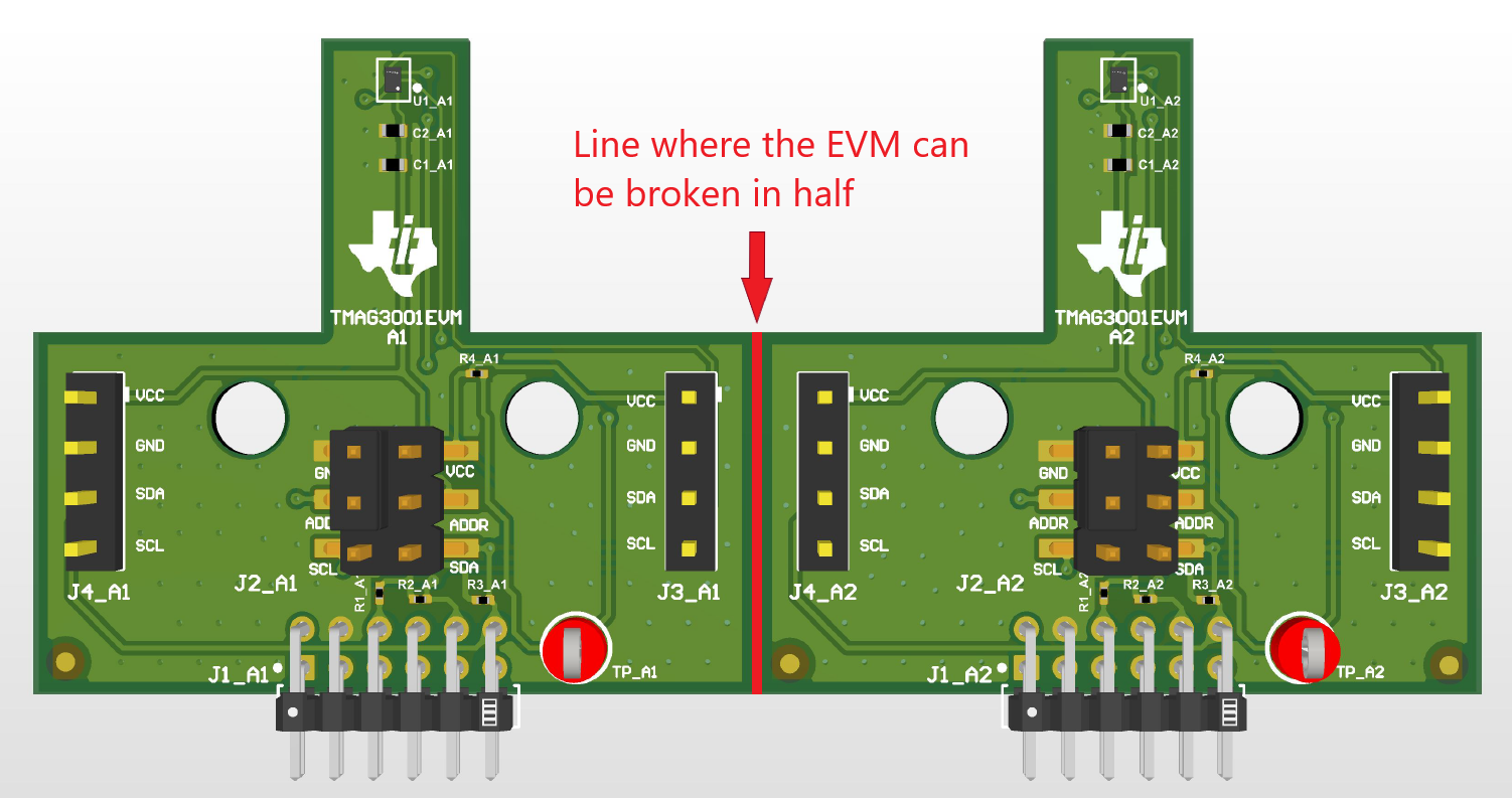TMAG3001EVM TMAG3001EVM With A1 and A2 Still Joined Together