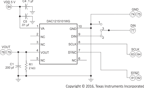 DAC121S101QML-SP layout_example_snas410.gif