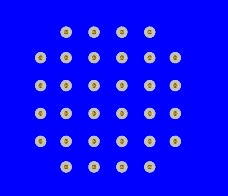 LMK5C23208A PCB Layout Example for LMK5C23208A, Bottom Layer