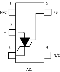 LM4041-N  LM4041-N-Q1 DCK Package5-Pin SC70Top View