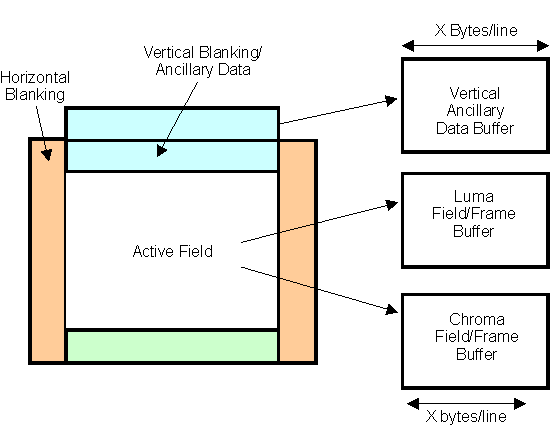 AM571x Interlaced Field Vertical Blanking Ancillary Data Storage
